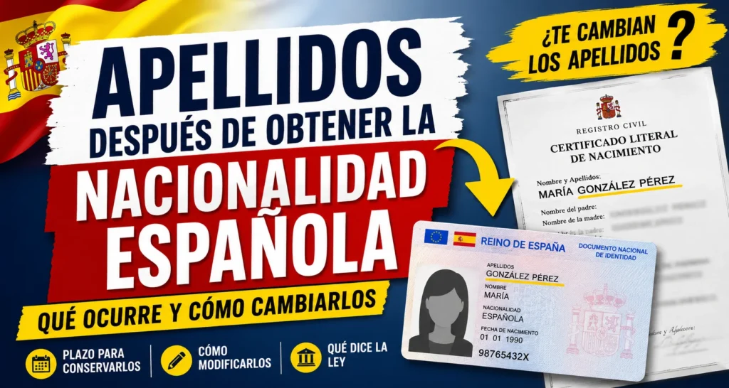 Apellidos después de obtener la nacionalidad española